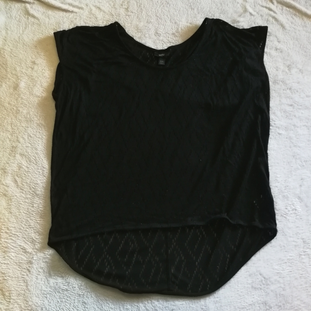 Mossimo High Low Eyelet Top